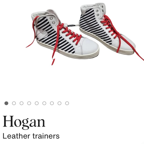 RARE! HOGAN REBEL R182 Sz 37.5 special edition Valentines hi top leather sneaker